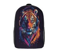kaiyun Tigre with Headphones Sacs À Dos,imprim É 3D Cartable Dessin animé Sac Mode Pour Maternelle Ou Primaire 17inch