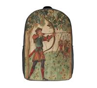 kaiyun Tir à l'arc Robin des Bois Sac À Dos Unisexe Loisir Backpack Garçons École Sacs Filles Art CArtable Daypacks Adulte Léger 17inch