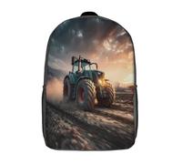 kaiyun Tracteur dans un champ Sac À Dos D'école Scène agricole rurale Imprimé 3D Sac À Unisexe Pour Enfants/étudiants/Adultes 17inch