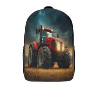 kaiyun Tracteur dans un champ Sac A Dos Ecole Primaire,Sac À Dos Pour Enfants - Scène de ferme rurale Sac De Livre D'école Adolescents Con Boucle De Réglage 17inch