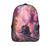 kaiyun Train Décontractée Sac À Dos Enfants Cartables Colorful Arbres Pink Sky Fille Garçons Sac D'école Pour Scolaire Ou Voyage 16 inch
