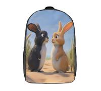 kaiyun Two Lapins Décontractée Sac À Dos Enfants Cartables Belles dunes Fille Garçons Sac D'école Pour Scolaire Ou Voyage 17inch