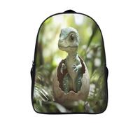 kaiyun Un bébé Tyrannosaure Rex tout juste sorti d'un œuf Sac A Dos Ecole Primaire,Sac À Dos Pour Enfants - Jungle Sac De Livre D'école Adolescents Con Boucle De Réglage 16 inch
