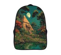 kaiyun Une immense pyramide se dresse dans la forêt de séquoias Sacs À Dos,3D Imprimé Étudiant Cartable Garçons Filles Livre Sac Pour Maternelle Ou Primaire 16 inch