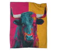 kaiyun Vache,Nouvelle Couverture De Dortoir Style Pop Art,Douce,Confortable,Moelleuse,Quatre Saisons,70x80inch(180x200cm)