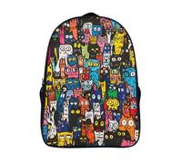 kaiyun Various Chats Sac À Dos Enfants - Garçons Filles Dessin animé Cartable Scolaire Adolescents Bon Pour L'école Et Les Voyages 16 inch