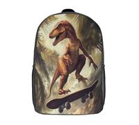 kaiyun Vélociraptor Sacs À Dos Adolescents,Design Respirant Cartable Kick-flip on A Skateboard,Sac À Dos Enfant Pour Ecole,Garçon,Fille,Primaire 17inch