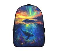 kaiyun Vie marine Sac À Dos Enfant Fille Aurore boréale And Beautiful Sunsets Garçons Adolescents Primaire Avec Boucle De Réglage Cartables Scolaires 16 inch