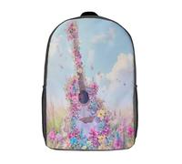 kaiyun Violon Sac À Dos D'écolier,imprimé En 3D,Fleurs Voituretables Scolaires Enfants,Grande Capacité,pour Voyage,léger 17inch