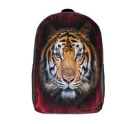 kaiyun Visage de tigre Décontractée Sac À Dos Enfants Cartables Portrait d'animal sauvage Fille Garçons Sac D'école Pour Scolaire Ou Voyage 17inch