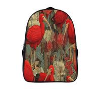 kaiyun Vol d'ibis vermillon Sacs À Dos Adolescents,Design Respirant Cartable Style tropical,Sac À Dos Enfant Pour Ecole,Garçon,Fille,Primaire 16 inch