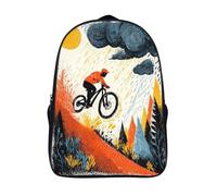 kaiyun VTTiste fonçant à toute allure sur un sentier boueux Sac À Dos Cartable BackpacK Scolaire Enfants Portable Léger Et Design Respirant Unisexe 16 inch College Pack