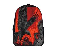 kaiyun Yatagarasu de l'enfer Sac À Dos Dark Gothique Cartable Scolaire Boucle De Réglage Sac A Dos Filles Garçons Pour Enfants Mignon Sac Scolaire 16 inch