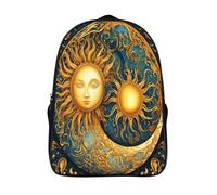 kaiyun Yin Yang Lune Soleil Sac A Dos Ecole Primaire,Sac À Dos Pour Enfants - Sac De Livre D'école Adolescents Con Boucle De Réglage 16 inch