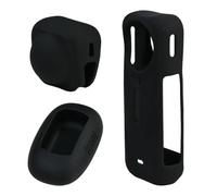Kaiyzo Coque de Protection Silicone Complète Compatible avec Insta360 X5, avec Cache-Lentille et Base Antidérapante, Housse Protectrice avec Découpes Précises pour Une Charge Facile (Noir)