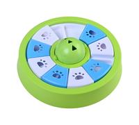 Kaiyzo Gamelle Puzzle Chien, Gamelle Anti Glouton avec 10 Compartiments et 8 Couvercles Amovibles, Jeu Intelligence Chien Interactif avec Balle Centrale Sonore, Bol Lent PP Rond, Vert