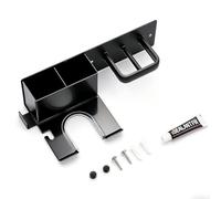 Kaiyzo Support Sèche-Cheveux 2-en-1 (1 Pièce), sans Perçage, Rangement Raisonné, Étagère Murale Salle de Bain, Organisateur Sèche-Cheveux Lisseur, Noir