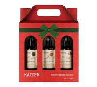 Kaizen® Coffret Cadeau Parfum d'Ambiance Noël -3x100ml- Parfum pour Sapin Artificiel, Textiles & Décorations - Tenue 4h, Sans Aérosol