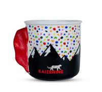 KAIZENINE Tasse d'Escalade - Cadeau pour Grimpeur - Tasse à Café avec Poignée en Plomb Faite à la Main - Ne Tombe Pas