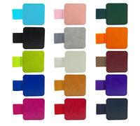 Kaizuca 15 Pièce Passants Pour Stylos, Porte Stylo Auto Adhésif, Support Boucle Stylo, avec Élastiques, Lmperméable et Anti Rayures, Matériel en Cuir, pour Les Agendas, Carnets(15 Couleurs)