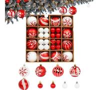 Kaizuca Lot de 44 Boules de Noel, Décorations de Sapin de Noël Incassables, Décorations de Noël Scintillantes pour Intérieur et Extérieur