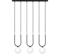 Kaja Enzo lampe suspendue 3x10 W blanc-noir-doré K-5591