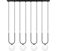 Kaja Enzo lampe suspendue 4x10 W blanc-noir-doré K-5592