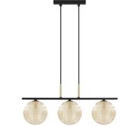 Kaja Giro lampe suspendue 3x10 W noir-doré-ambre K-5687