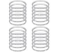 Kajaia Bracelets extensibles en vrac avec strass pour femme, ensemble de bracelets empilables en cristal pour mariage, fête prénuptiale, 2 13 inch, Alliage et strass, Pas de pierre précieuse