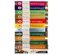 kajal Agarbatti, le top 12 Goloka Golden Nag Champa avec différents parfums d'encens Super Hit, variétés populaires, lot de 12 x 15 g.