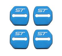 KAJAME 4 Pièces Couvercle De Serrure De Porte De Voiture Compatible avec pour Ford Focus MK3 St Mondeo Mustang Fiesta St Acier Lnoxydable Loquets Capuchons Protection,C