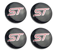 KAJAME 4 pièces Plastique ABS Auto Cache-Moyeux Compatible avec pour Ford St Fiesta EcoSport Explorer Escort Kuga Focus 1 2 3 mk2 mk3 mk4 mk5 mk7 54mm 60mm Enjoliveurs Centre Jante Capuchons