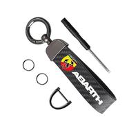 KAJAME Auto Porte-Clés Compatible avec pour Fiat Abarth 595 Abarth 500 Abarth 124 Spider Personnalisé Porte-Clés De Voiture Accessoires Cadeaux,A-L