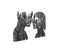 Kajaro Figures Arbre Tableau Mural Bois 2 pièces, 1440x980 mm