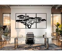 Kajaro - Tableau Decoration Murale Salon XXL - Ensemble de 3 Pièces, Modernes Deco Salon ou Deco Chambre - Deco Murale Design - 1200x600 mm, Arbre Bonsai n°1