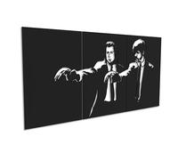 Kajaro - Tableau Decoration Murale Salon XXL - Ensemble de 3 Pièces, Modernes Deco Salon ou Deco Chambre - Deco Murale Design - 1200x600 mm, Pulp Fiction + Tableau Supplémentaire