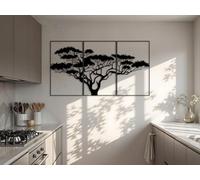 Kajaro - Tableau Decoration Murale Salon XXL - Ensemble de 3 Pièces, Modernes Deco Salon ou Deco Chambre - Deco Murale Design - 1500x800 mm, Arbre Bonsai n°1 + Tableau Supplémentaire
