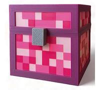 KAJAWIS Tirelire Grand Format Style Pixels pour Enfants - Cadeau d'Anniversaire (Rose, XL)