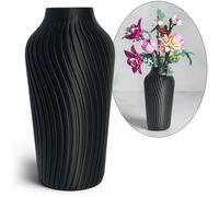 KAJAWIS Vase décoratif 22 cm - Vase 3D en spirale moderne, PLA incassable pour compositions vivantes et sèches