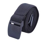 Kajeer Femmes Boucle Élastique Invisible Ceinture - Étendue Plastique Taille Ceinture Convient jeans pour Unisexe Poids léger Invisible Avec Boucle (Noir)