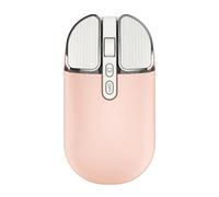 Kajfjad Souris sans fil, rechargeable, mince, silencieuse, avec récepteur USB et 3 niveaux de dpi, souris optique portable pour PC, ordinateur portable et bureau, rose