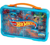 KAJGL-2408 Hot Wheels Valise-Vitrine De Collection,Espace Pour 54 Voitures,Logo Hot Wheels Lumineux,Avec Poignée De Transport Pratique,Jouet Pour Enfants À Partir De 3 Ans