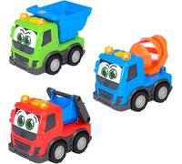 KAJGL-Abc-Véhicule De Chantier Volvo Trucky À Partir De 1 An (13 Cm)-Voiture Coulissante Avec Lumière Et Son Pour Les Tout-Petits Pour Favoriser La Motricité-3 Modèles Assortis (Camion Basculant,