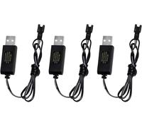 KAJGL-Accessoires 3Pcs Aa 6.0V Câble De Charge Usb Prise Sm-2P Pour Charge Rc Jouet Voiture Rc Camion Stunt Voiture Pelle Jouet Voiture Batterie Câble De Charge
