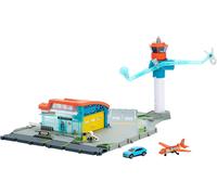 KAJGL-Coffret Aéroport Tour De Contrôle Avec 1 Voiture Audi En Métal À L¿Échelle 1/64,1 Avion En Plastique,Bras De Décollage Et D¿Atterrissage,Rangement,Jbw37