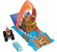 KAJGL-Coffret Monster Trucks Arena Smashers Défi Du Croque-Trésor Avec 1 Monster Truck Tiger Shark Et 1 Voiture Broyée,Échelle 1/64,Jouet Enfant,A Partir De 4 Ans,Htp17