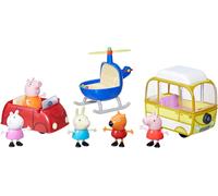 KAJGL-Coffret Petits Véhicules De Peppa,3 Véhicules Et 5 Figurines,Jouets Pour Enfants