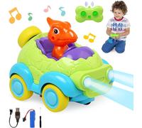 KAJGL-Dinosaure Voiture Télécommandée Enfant,Jouet Enfant 3 4 5 6 7 8 Ans Garçons Filles,Jouet Dinosaure Rc Car Avec Musique Et Lumière Jeux Extérieur Cadeau Pour Enfants Tout-Petits 3-10 Ans