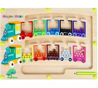KAJGL-Jeux Labyrinthe Magnetique Enfant Apprendre Les Couleurs Jeu De Comptage Et Tri Jouet Bois Jouets Montessori Pour Le Développement La Motricitépour Garçons Filles Educatif Cadeau 3-7 Ans