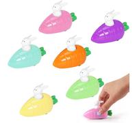 KAJGL-Jouets De Pâques,Carotte Voiture À Tirer,Mini Pull Back Cars,Lapins Rétractables Avec Carotte,Jouet À Remonter Cadeaux De Pâques Pour Enfants,Jouets De Voiture À Remonter